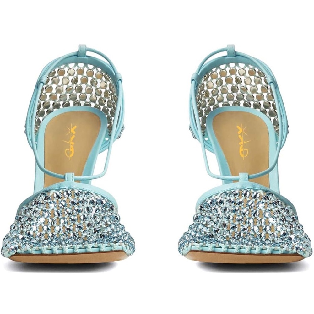 Gianvito Rossi Light Blue Crystal Heels